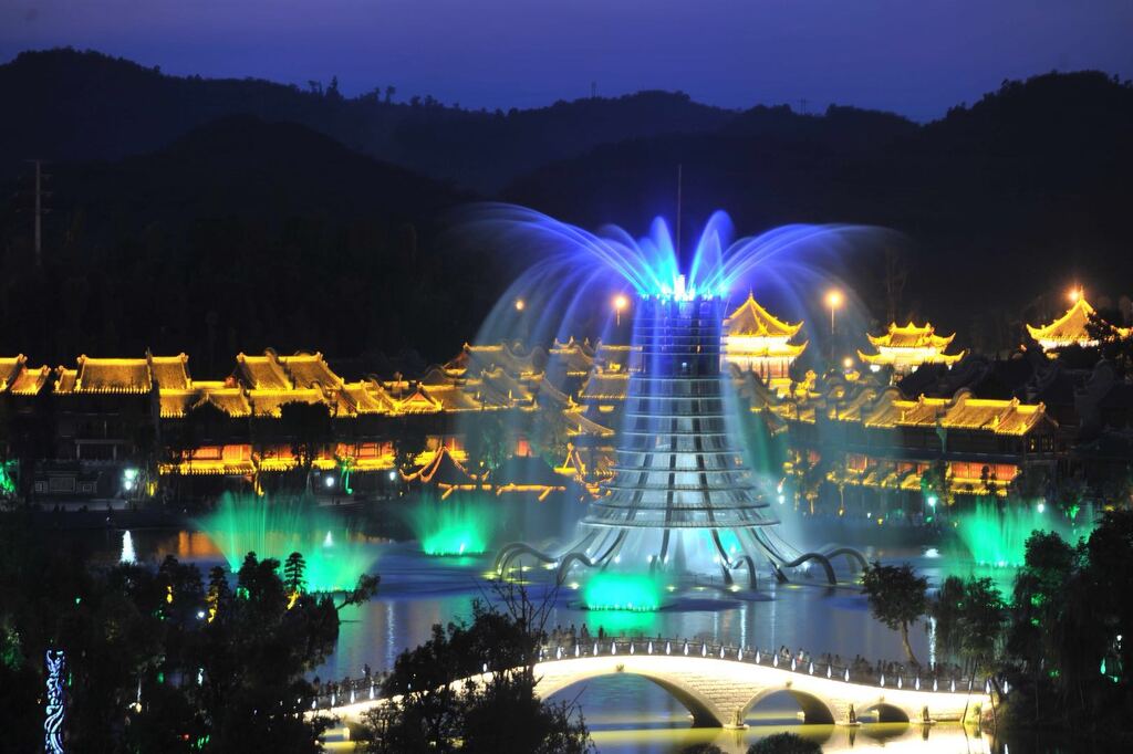 秀湖公园夜景